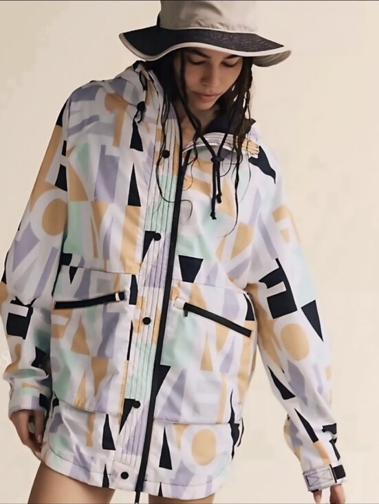FP Movement by Free People Jackets & Blazers - FP MOVEMENT - Singin' In The Rain, Printed Packable Jacket